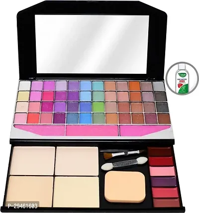 Makeup Kit, 48 Eyeshadow, 3 Blusher, 4 Compact, 6 Lip Color, (590), 80G With Lilium Hand Cleaner ()-thumb0