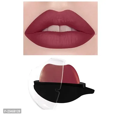 Lip Shape Apple Design, Waterproof, Long Lasting, Moisturizing Lipstick (Caramel Nude-A01727, 10 G)