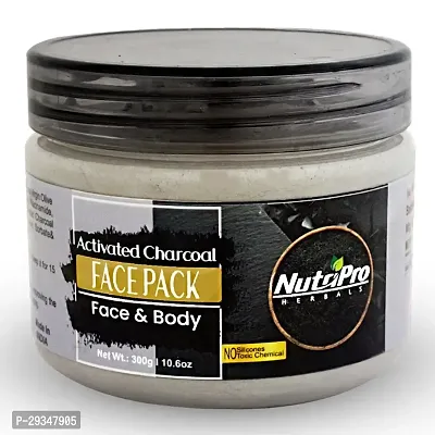 Nutripro Charcoal Face Pack 300Gm Purify And Rejuvenate Deep Cleansing Detoxifying And Skin Revitalizing Suitable For All Skin Types