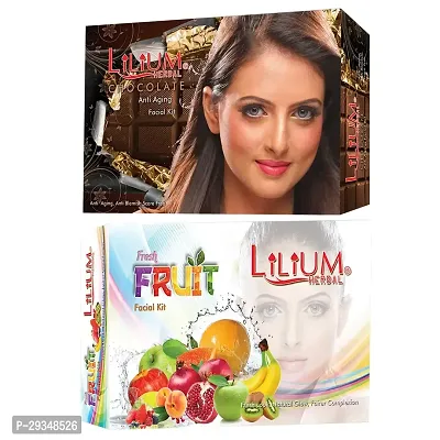 Lilium Chocolate And Fruit Facial Kit For Extra Glow And Smoothness 80 Grams Each-thumb0