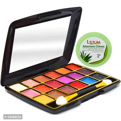 Br 18 Colour Eyeshadow 8818-02, Multicolor, 0.45G With Lilium Aloevera Cream 0.45 G (Multicolor)