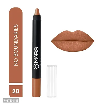 MARS Long Lasting Crayon Lipstick up to 12 Hours Stay | Matte Finish | Waterproof | Won't Smudge Won't Budge Lip Crayon (3.5 gm) 20-No Boundaries-thumb2