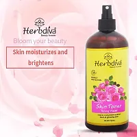 Herbdiva Clarifying Rose Skin Toner Toning Water 500ml|24 Hour Fresh Skin,Perfect Protection|Rose  Cucumber Extract|Fresh  Glowing Skin|All Skin Types.-thumb2