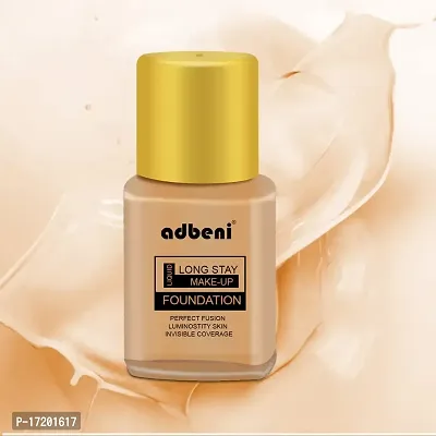 Adbeni Liquid Make- Up Foundation Flawless Semi-Matte, Beige, Shade-101, 30ml-thumb4