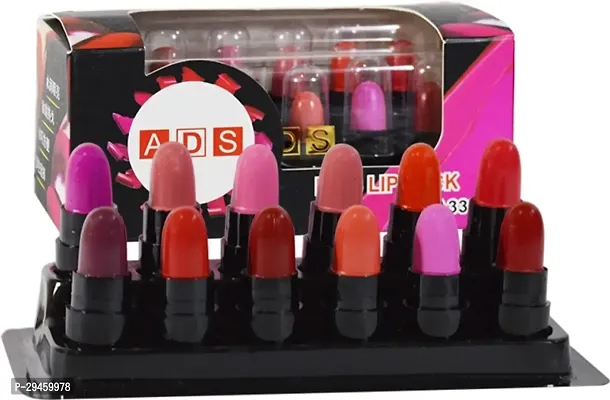 Ads Kiss Lipstick Pack Of 12 (Multicolor, 1.2 G)-thumb0