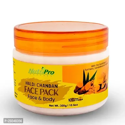 Nutripro Haldi Chandan Face Pack 300Gm Unveil Natural Radiance Brighten Soothe And Nourish Suitable For All Skin Types