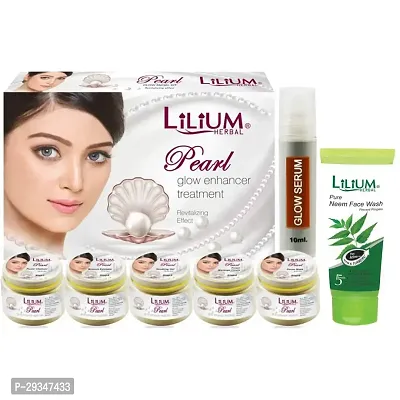 Adbeni Combo Lilium Pearl Glow Facial Kit With Neem Face Wash Pack Of 2 Gc891