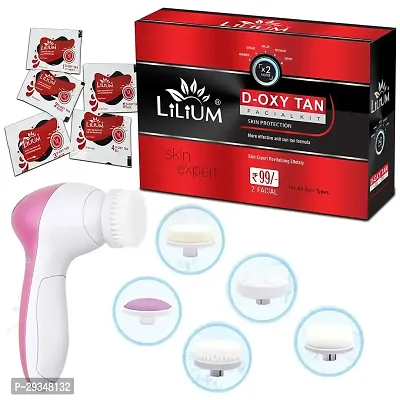 Lilium D Oxy Tan Facial Kit 60G With Multifunction 5In1 Massager-thumb0