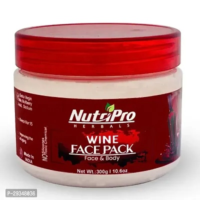 Nutripro Wine Face Pack 300Gm Indulge In Luxur Antioxidant Hydrating And Skin Renewing Suitable For All Skin Types