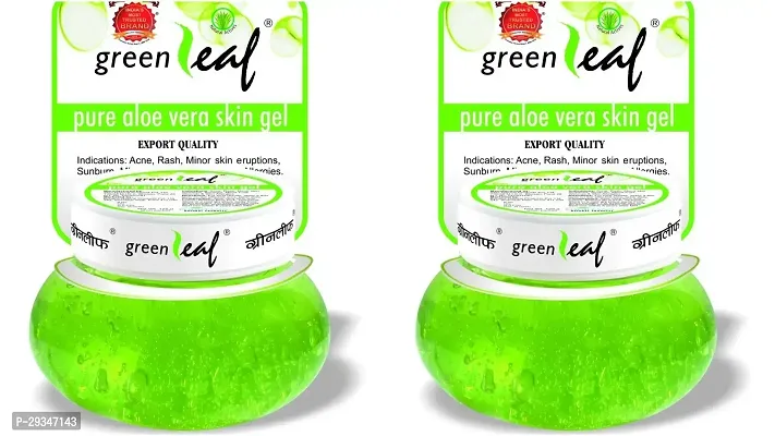 Green Leaf Pure Aloe Vera Skin Gel 500G Pack Of 2