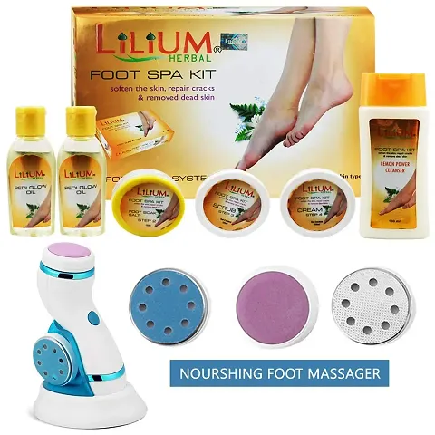 Lilium Herbal Foot Spa Kit 500Ml With Foot Massager Pack Of 2 Gc715