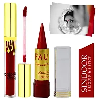 COLOR DIVA Waterproof  Long Lasting Liquid Sindoor  Stick, Red, 7ml+3g Pack of 2-thumb1