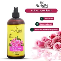 Herbdiva Clarifying Rose Skin Toner Toning Water 500ml|24 Hour Fresh Skin,Perfect Protection|Rose  Cucumber Extract|Fresh  Glowing Skin|All Skin Types.-thumb4