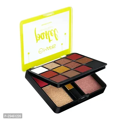 Mars 12 Eyeshadow+2 Highlighter+ 2 Blusher+ 1 Brush Pastel Makeup Palette -Gci-9271B ()