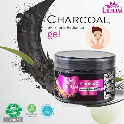 Lilium Activated Bamboo Charcoal Skin Tone Radiance Gel For Nourishes  Tighten The Skin, 250g-thumb5