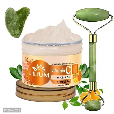 Lilium Vitamin C Face Body Scrub 250G With Double Side Face Roller-thumb0