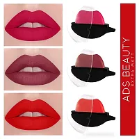 ADS Good Choice India Apple Design Moisturizing Matte Lipstick, Pack of 3, 20g Each, (A01727-10,11,12)-thumb1