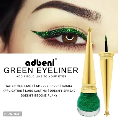 Quick Dry Eye Liner, Water Resistant, Long-Lasting, Shade- Green 03, (Elnr102) 5.5 Ml (Green)-thumb0