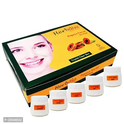 Herbdiva Papaya Facial Kit For Crystal Clear Skin 500Gm