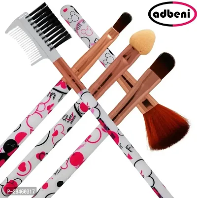 5 In 1 Beauty Cosmetic Brush Set (Multicolor), 5Fshn, (Pack Of 5)