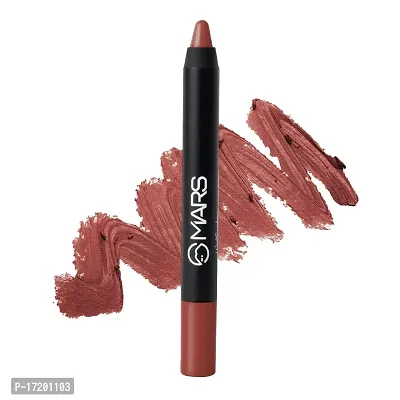 MARS Long Lasting Crayon Lipstick up to 12 Hours Stay | Matte Finish | Waterproof | Won't Smudge Won't Budge Lip Crayon (3.5 gm) 19-Let's Get It-thumb0