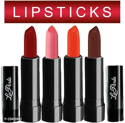 Laperla Glossy Red, Orange, Purple, Pink Lipstick Pack Of 4