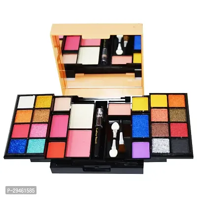 Mars Best 16 Color Eye Shadow, 7 Color Blusher, 1 Color Compact, 1 Color Highlighter, 1 Eyeliner Pencil And 2 Applicator Makeup Palette, Multicolor (9093A) 33 G (Multicolor)-thumb0