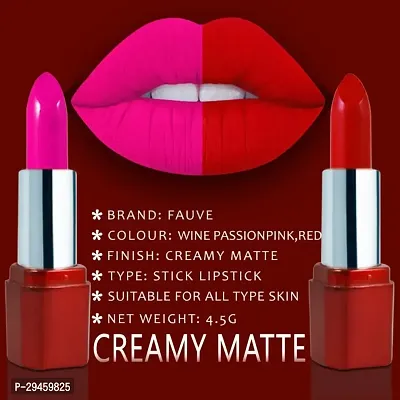 Creamy Matte Lipstick (Fl18B-113) (Pink, 4.5 G)