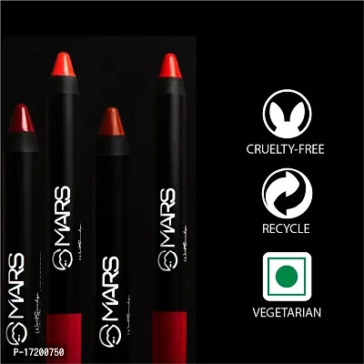 MARS Long Lasting Crayon Lipstick up to 12 Hours Stay | Matte Finish | Waterproof | Won't Smudge Won't Budge Lip Crayon (3.5 gm) 13-Brave-thumb4