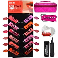 Adbeni Ultra Ceramide Matte Lipstick Multicolor Combo Of 12 2.5 gm With Kajal?-thumb1