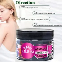 Lilium Activated Bamboo Charcoal Face  Body Massage Cream For Detoxifies Skin, 250g-thumb4