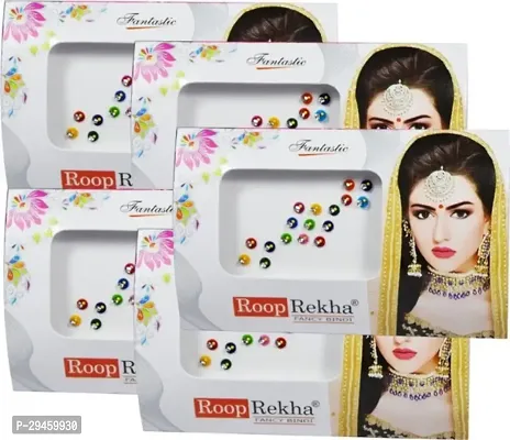 Roop Rekha Fancy Bindi 17 Sticks Forehead Multicolor Bindis (Stone Bindi)-thumb0