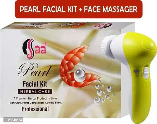 Pearl Facial Kit 400 G With 5In1 Face Massager Pack Of 2 400 G-thumb0