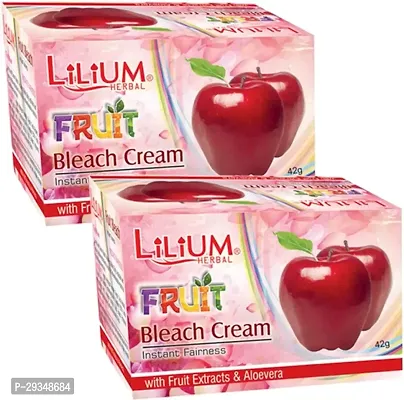 Lilium Herbal Fruit Instant Fairness Bleach Cream Pack Of 2 42 G