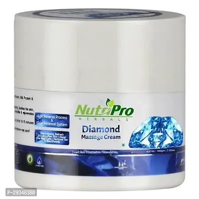 Nutripro Diamond Massage Cream For All Skin Type 100 Gm With Vitamin E Lavender Oil Diamond Dust Paraben Free Cruelty Free Vegan