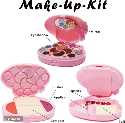 Makeup Palette 14 Color Eyeshadow, 2 Color Compact 2 Color Blusher, 5 Color Cream Lipstick, 1 Puff, 2 Applicator And 1 Mirror, Shade- Multi Color, 35G (A8122) ()