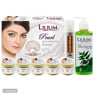 Adbeni Combo Lilium Pearl Facial Kit With Neem Face Wash Pack Of 2 Gc847-thumb0