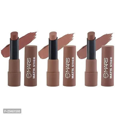 Mars 3 Matte Box Lipstick Sticks To Lift Up And Light Your Mood (Browns Ls30-04, 9.6 G)-thumb0