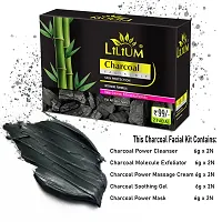 Lilium Charcoal Facial Kit, 60g with Multifunction 5in1 Massager-thumb1