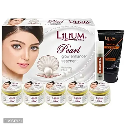 Adbeni Combo Lilium Pearl Facial Kit With Charcoal Face Wash Pack Of 2 Gc875-thumb0