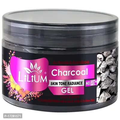 Lilium Activated Bamboo Charcoal Skin Tone Radiance Gel For Nourishes  Tighten The Skin, 250g