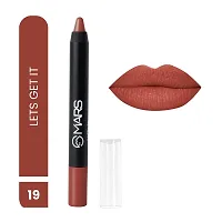 MARS Long Lasting Crayon Lipstick up to 12 Hours Stay | Matte Finish | Waterproof | Won't Smudge Won't Budge Lip Crayon (3.5 gm) 19-Let's Get It-thumb1