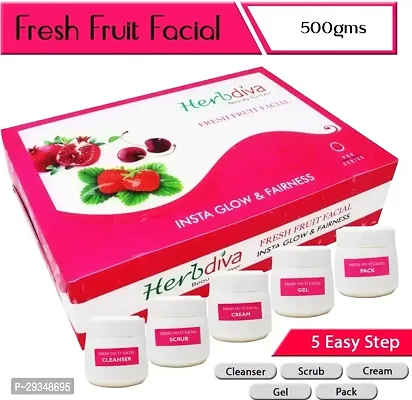 Herb Diva Fresh Fruit Facial Kit For Insta Glow And Fairness 500G 500 G