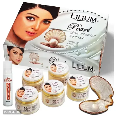 Lilium Pearl Glow Enhancer Treatment 220Gm With Skin Whitening Cream-thumb0