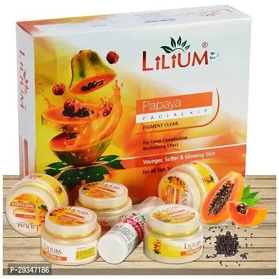 Lilium Papaya Facial Kit 350Gm For Younger Softer Glowing Skin