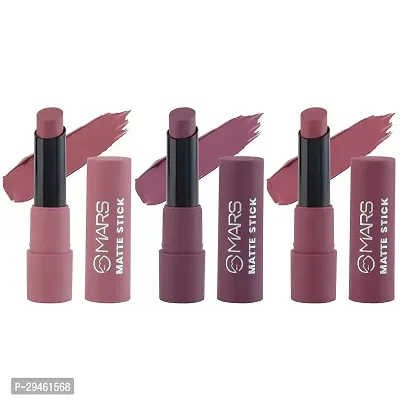 Mars 3 Matte Box Trending Color Plums Matte Lipstick (Plums Ls30-03, 9.6 G)