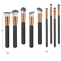 Adbeni 10 Pieces Makeup Brush Set Professional Foundation Concealer Blending Blush Liquid Powder Cosmetics Brushes Tools (Pack of 10,Black-thumb1