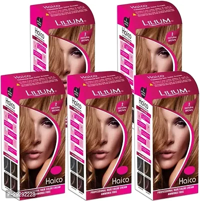 Hair Color Cream Pack Of 5, Brown-thumb0