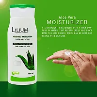 Lilium Aloe Vera Moisturizer Face  Body Lotion with Gold Cleansing Milk, 100ml Each-thumb2