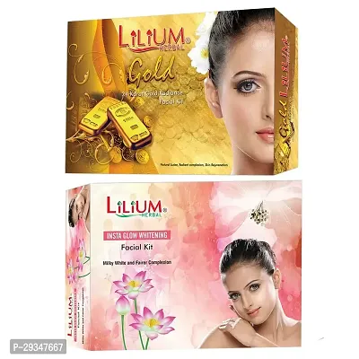 Lilium Gold And Whitening Facial Kit For Extra Whitening Smoothness 80G Each-thumb0